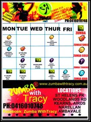 Zumba with Tracy's Zumba Fitness Classes- From ages 4-104 