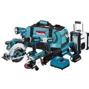 Makita LXT702 - 230 volt Charger,  7 Tool 18 Volts LXT Li-Ion Combo Kit