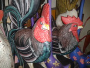 Painted Chicken Statue