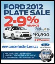 Get Ford 2012 Plate Sale At 2.9% Finance