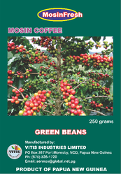 green coffee Arabica from Papua New Guinea