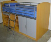 SINGLE CABIN BED WITH PULL OUT DESK AND HEAPS OF STORAGE