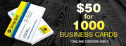 1000 Business Cards Printing at just $50AUD