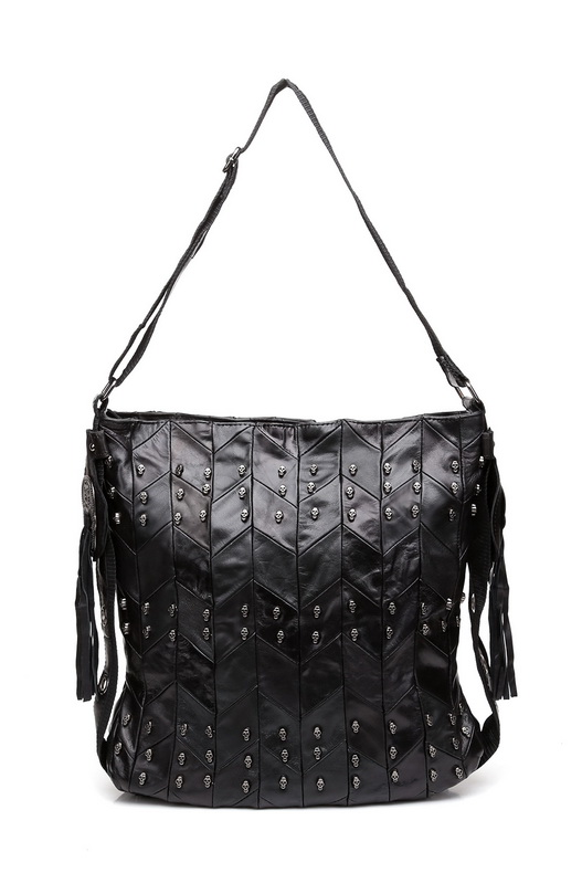 Black Geometrical Patches Leather Jointed Women Purse Hobo Bag with sk - Sydney - Clothing for ...