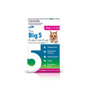 The Big 5 Protection Pack - Flea Control,  Tick & Worming Treatments Fo