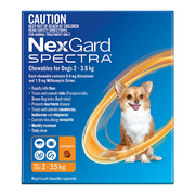 Nexgard Spectra for Small Dog (2 - 3.5 Kg) Orange - Protect Against Fl