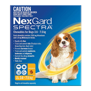 Nexgard Spectra for Small Dog (3.6 - 7 Kg) Yellow - Protect Against Fl