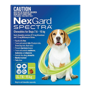 Nexgard Spectra for Medium Dog (7.6 - 15 Kg) Green - Protect Against F