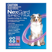 Nexgard Spectra for Dog (15.1 - 30 Kg) Purple - Protect Against Fleas 