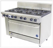 Goldstein Ranges - Gas 8 Burner - High Speed Pure Electric Convection 