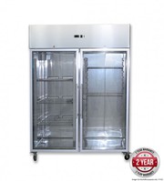 GN1200BTG Grand Ultra Two Glass Doors Upright Freezer 1200L