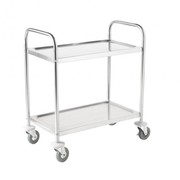 Vogue Stainless Steel 2 Tier Clearing Trolley Medium