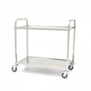 2 Tier Stainless Steel Serving Utility Cart