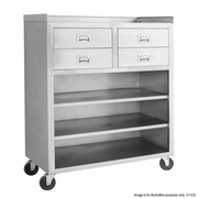 MS116 Mobile Cabinet With 4 Drawers And 3 Shelves