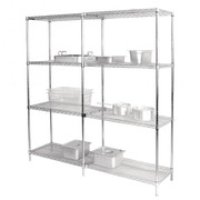 Vogue (Pack of 2) Chrome Wire Shelves 1220x457mm Pack of 2