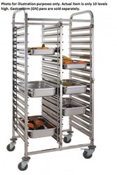 Double 10 Level Gastronorm Gn Trolley Suits Gn 1/1 Gn 2/3 Gn 1/2 Gn 1/