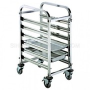 6 Level Gastronorm (Gn Pan) Trolley Suits Gn 2/1 & Gn 1/1 . Capacity 6