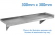 300mm X 300mm Stainless Steel Wall Mounted Shelf W/ Side Wall