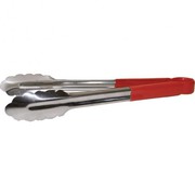 Vogue Colour Coded Red Serving Tongs