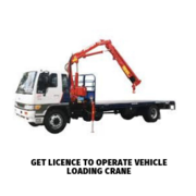 Get Licence To Operate Vehicle Loading Crane 			