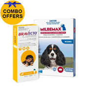 Buy Bravecto Spot On + Milbemax Combo For Dogs at lowest price