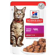 HILL’S SCIENCE DIET ADULT BEEF POUCHES CAT FOOD