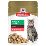 HILL’S SCIENCE DIET ADULT PERFECT WEIGHT SALMON POUCHES CAT FOOD