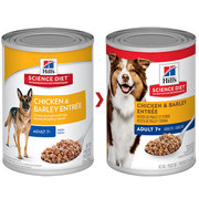 Hills Science Diet Adult 7+ Chicken & Barley Entrée Senior Canned Dog 