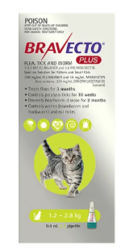 Buy Bravecto Plus for Cats - Flea,  Heartworm & Intestinal Parasites