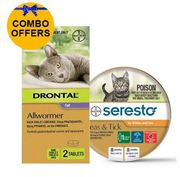 Buy Seresto Flea Collar + Drontal Allwormer Combo for Cats