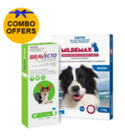 Buy Bravecto Spot On & Milbemax Allwormer Bundle For Dogs Online 