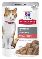 Buy Hills Science Diet Young Adult Cat Neutered Salmon -VetSupply