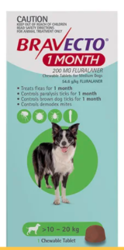 Buy Bravecto 1 Month Chew for Medium Dogs Green Pack