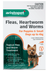 Buy Aristopet Spot Treatment for Dogs Upto 4 kg Orange Pack