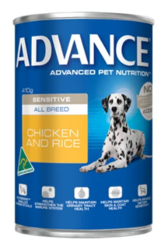 Buy Advance Adult Dog Sensitive All Breed with Chicken & Rice Cans 