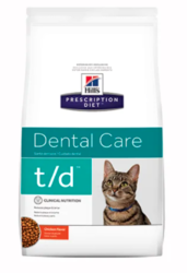 Hill's Prescription Diet T/D Dental Care Dry Cat Food  |Dental Product