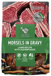 Buy Billy & Margot Adult Dog Morsels in Gravy Lamb with Superfood 