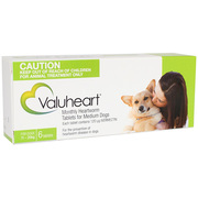 Buy Valuheart Heartworm for Medium Dogs 11 to 20kg Green Pack