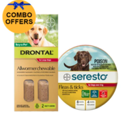 Buy Seresto Collar + Drontal Allwormer for Dogs over 8kg |Pets Flea