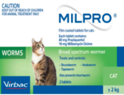 Buy Milpro Allwormer for Cats over 2kg |Pet Worm treatment | VetSupply