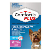 Comfortis Plus Pink For Extra Small Dogs 2.3-4.5Kg 6 Pack