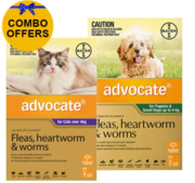 Buy Advocate Combo Pack For Dogs Upto 4 kg and Cats Over 4kg Pack|Pet 