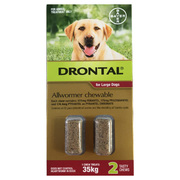 Drontal Wormers Chewable For Dogs Up To 35Kg (Red)