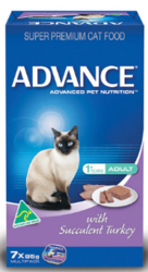 Buy Advance Adult Succulent Turkey Wet Cat Food Trays Online-VetSupply