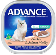 Buy Advance Adult Chicken And Salmon Medley Wet Cat Food Trays Online