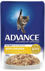 Buy Advance Kitten Chicken in Jelly Wet Food Pouch Online-VetSupply