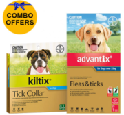 Buy ADVANTIX & KILTIX COMBO FOR EXTRA LARGE DOGS OVER 25KG (BLUE) 