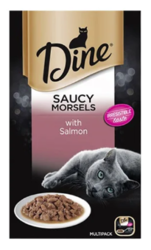 Dine Cat Adult Saucy Morsels Salmon |Pet food | VetSupply