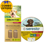 Seresto Collar + Drontal Allwormer for Dogs Over 8 Kg