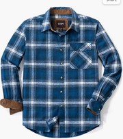 CQR Men's Cotton Flannel Shirt,  Long- https://amzn.to/3SFf0CH